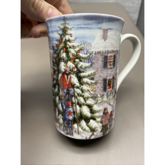 Vtg LENOX for the Holidays Mugs Set Of 4 AMERICAN CHRISTMAS 4 1/2" - Picture 7 of 15